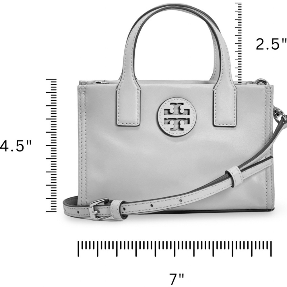 Tory Burch Gray Crossbody Bag with Logo Accent - Picture 5 of 5
